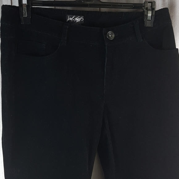 Lord & Taylor Womens 4 Black Corduroy Straight Leg - Picture 4 of 6